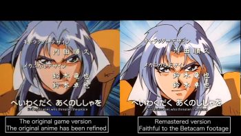 70s-style Robot Anime Geppy-X adds remastered vs. original toggle